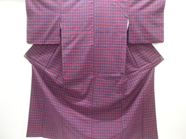 JAPANESE KIMONO / TSUMUGI / WOVEN GRID
